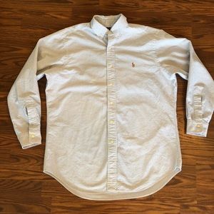 Men’s Ralph Lauren dress shirt blue white 16” L